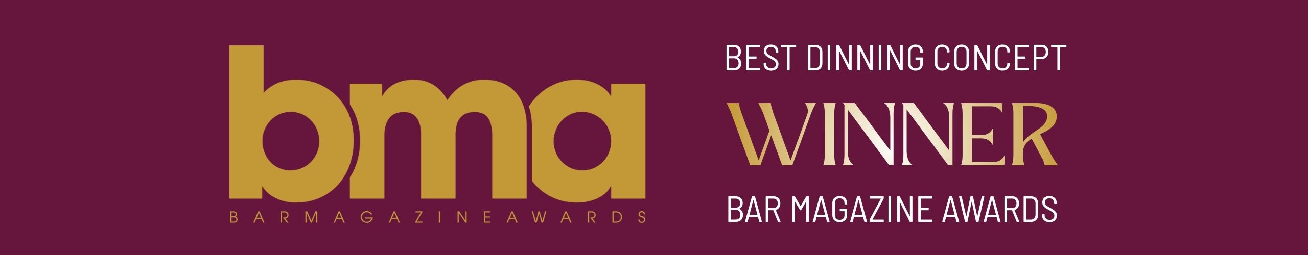 Best Dining Concept Winner – Bar Magazine Awards
