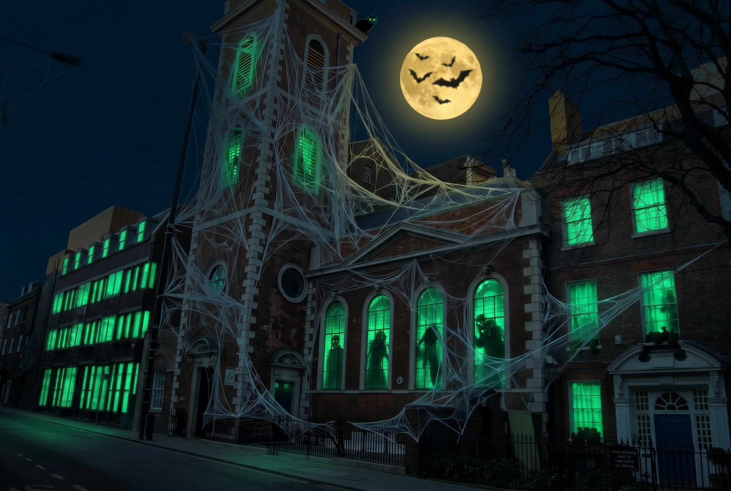 Amazing Grace London Bridge dressed for Halloween